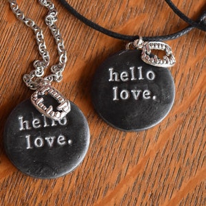 Hello Love and Fangs Necklace - Klaus Mikaelson Quote - The Originals
