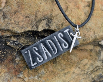 Black Dagger Brotherhood Name and Dagger Necklace - Choose Your Brother