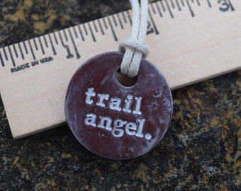 Trail Angel Hiking Pendant Necklace