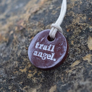 Trail Angel Hiking Pendant Necklace image 2