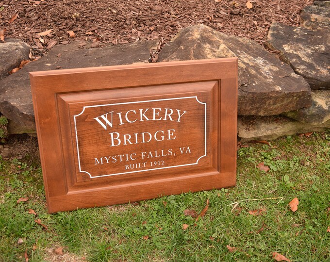 Wickery Bridge Upcycled Door Sign TVD Etsy