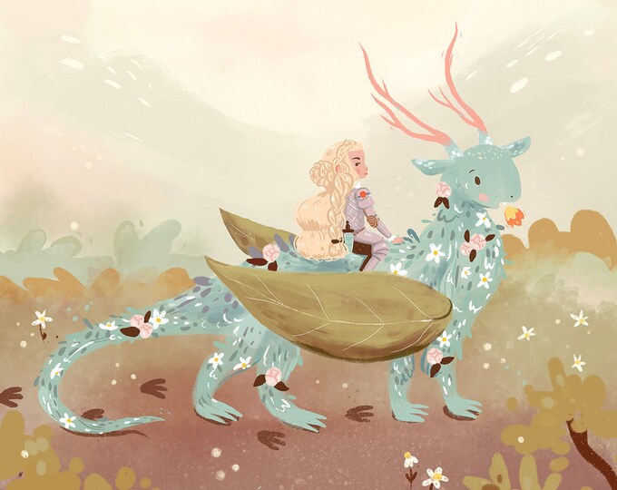 Dragon Rider Print - Etsy