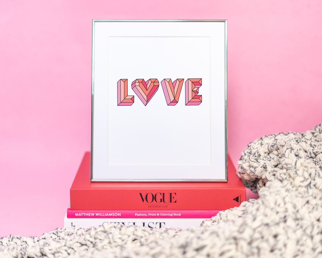 Geometric Hand Lettering Love Jewels Geometric Hand Lettering Handwritten Print 8x10 - Etsy