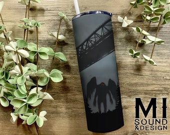 Mothman Tumbler, Mothman Mug, Mothman Gift, Mothman Cup, Cryptid Tumbler