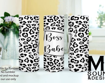 Boss Babe Tumbler Wrap, Boss Babe SVG-Datei, Tumbler Wrap für Sublimation, Tumbler Wrap für Waterslides