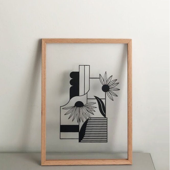Paper-cut Antique Typewriter 18 In. Framed, Original Size, Paper Art IDEAL  GIFTS 