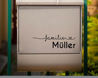Briefkasten Aufkleber personalisiert Name Familie Vinylaufkleber Beschriftung