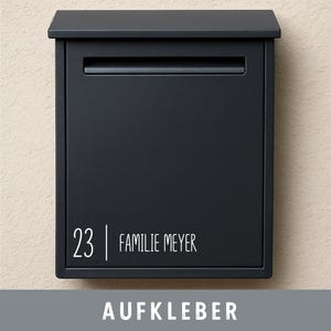 Briefkasten Vinyl Aufkleber personalisiert Name Familie Wunschname Beschriftung
