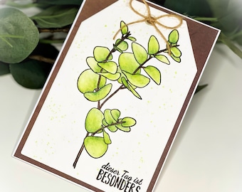 Grußkarte | Eukalyptus Aquarell | mit Umschlag | Geburtstag