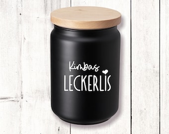 Aufkleber „Leckerlis“, personalisiert, Name, Katze Hund Vinylaufkleber Beschriftung Haustiere