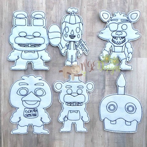 FNAF 1 Animatronics Cute Cross Stitch Pattern PDF Digital -  Denmark