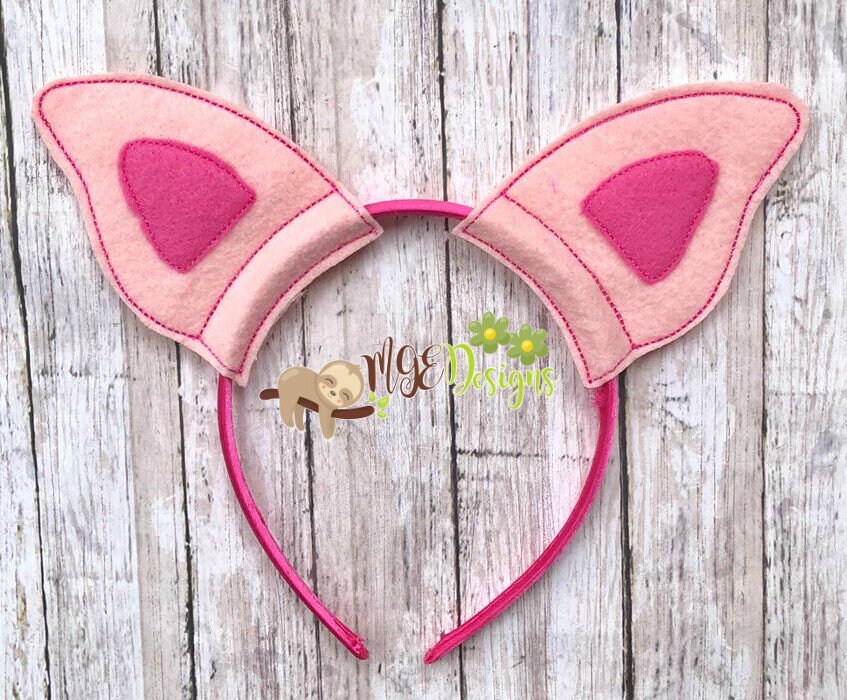 Pig Ears Headband Slider Machine Embroidery Designs DIGITAL Etsy