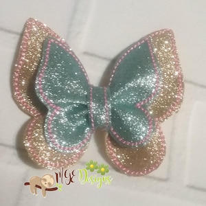 3D ButterFly Machine Embroidery Design 4x4 5x7 6x10 Digital Download hair clips planners paper clips decorations hair bows Instant Download