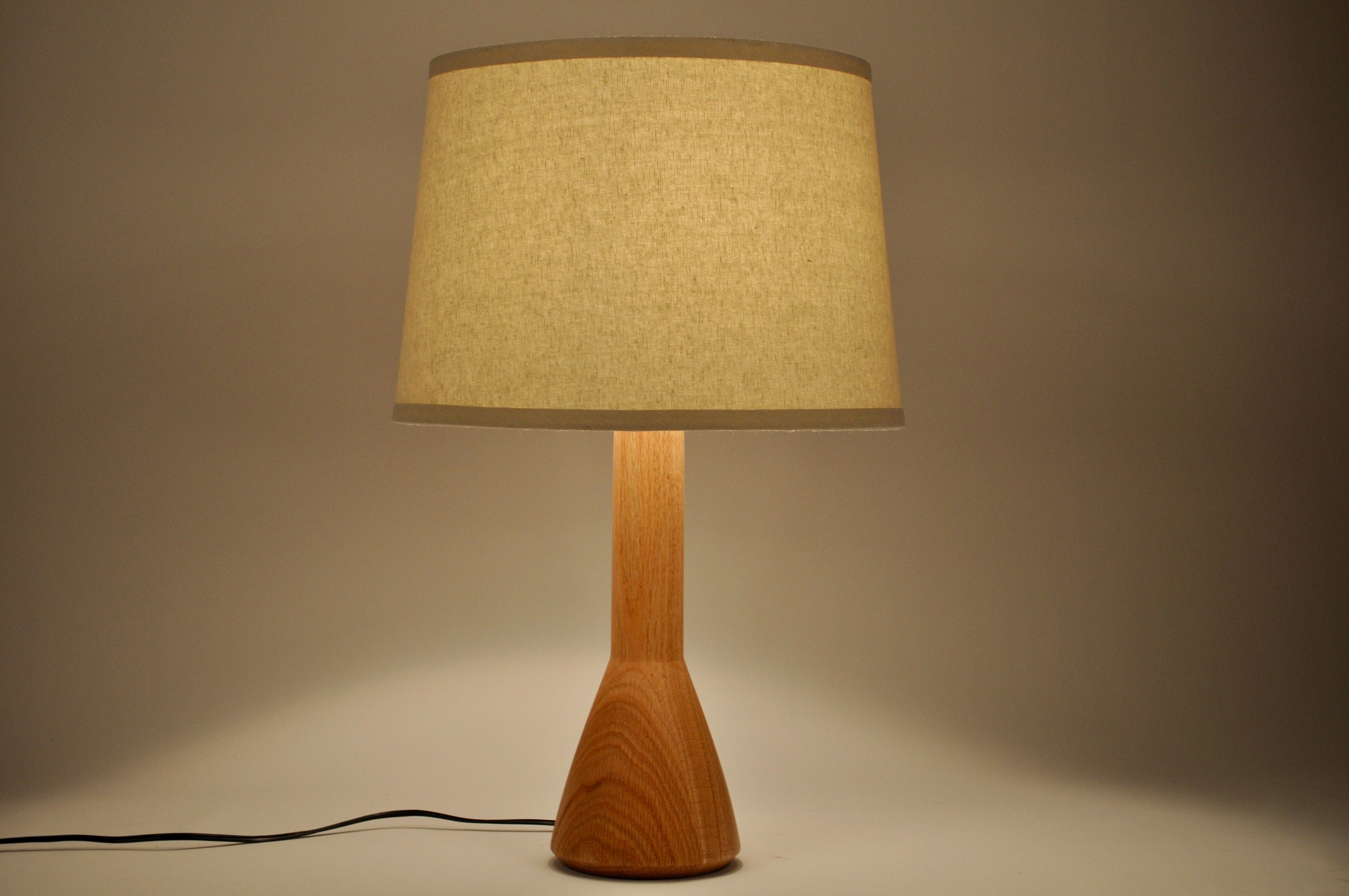 Tres Modern Wood Table Lamp