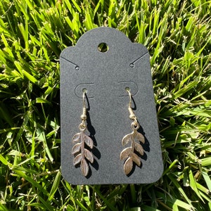 Simple Golden Hanging Leaves Earrings