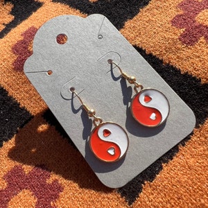 70s Retro Yin Yang Earrings