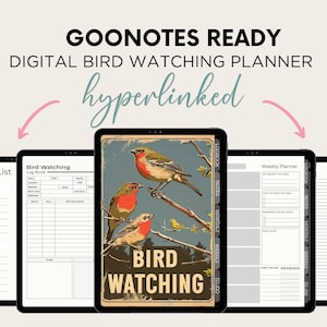 Birdwatching journal, GoodNotes ready, Bird Watching logbook, Bird Watching Digital Planner, Birdwatching notebook, Bird Planner, Bird book