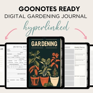 Gardening journal, GoodNotes ready, Plants logbook, Growers Journal, Houseplants notebook Gardening Planner, Plant lover book, Vegetable