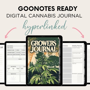Cannabis journal, GoodNotes redo, Marijuana loggbok, Growers Journal, Cannabis anteckningsbok Cannabis Planner, 420 planerare, 420 journal anteckningsbok