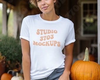 Gildan 64000 Mockup White Gildan 64000 Mockup Bundle Gildan 64000 Mock Up Trendy Model Mockup White Mockup Shirt Fall Mockup Gildan Mock Up
