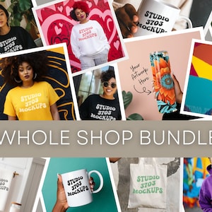 Whole Shop Mockup Bundle Entire Shop Bundle Mockups Print on Demand Mockups POD Lifetime Black Model Mockup Diverse Mockups Lifetime Pass