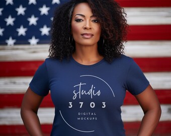 Election Mockup, Political, Patriotic Mockup, Black Model Mockup, Bella Canvas 3001 Mockup, Black Woman Mockup, African American mockup