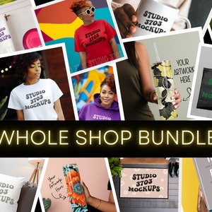Whole Shop Mockup Bundle Entire Shop Bundle Mockups Print on Demand Mockups POD Lifetime Black Model Mockup Diverse Mockups Lifetime Pass