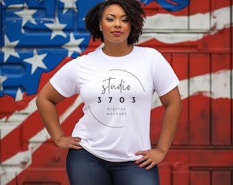 Election Mockup, Political, Patriotic Mockup, Black Model Mockup, Bella Canvas 3001 Mockup, Black Woman Mockup, African American mockup