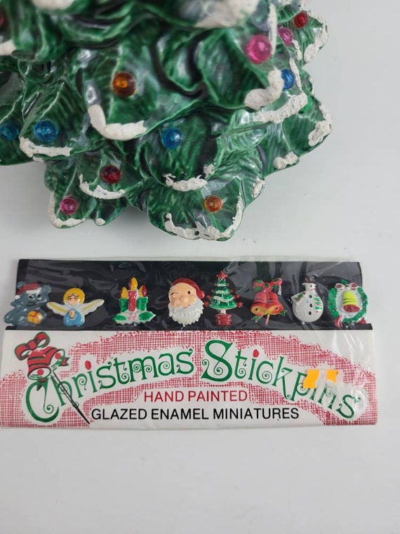 NOS New Vintage 40s 50s Christmas Stickpins Hand P