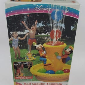 New Vintage 90s Disney Ball Spoutin&#39; Fountain Outdoor Water Toy / Sprinkler, New Old Stock, Deadstock, New in box