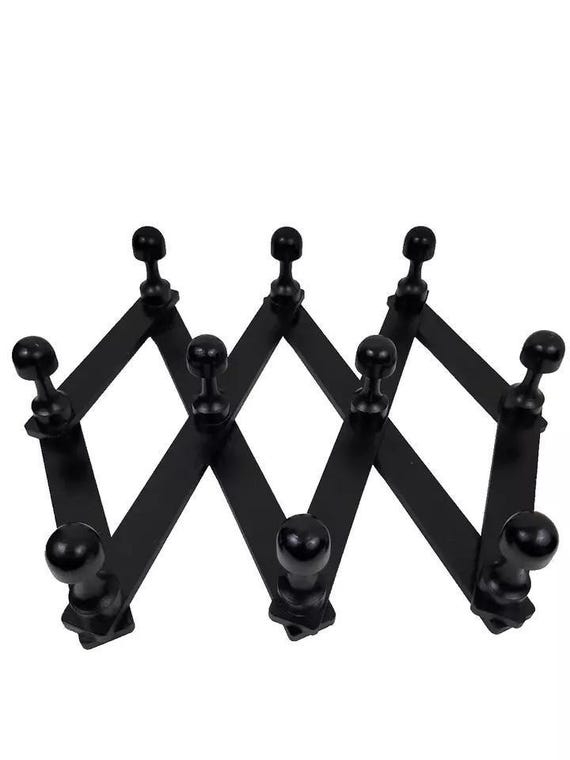 Accordion hook rack black sale