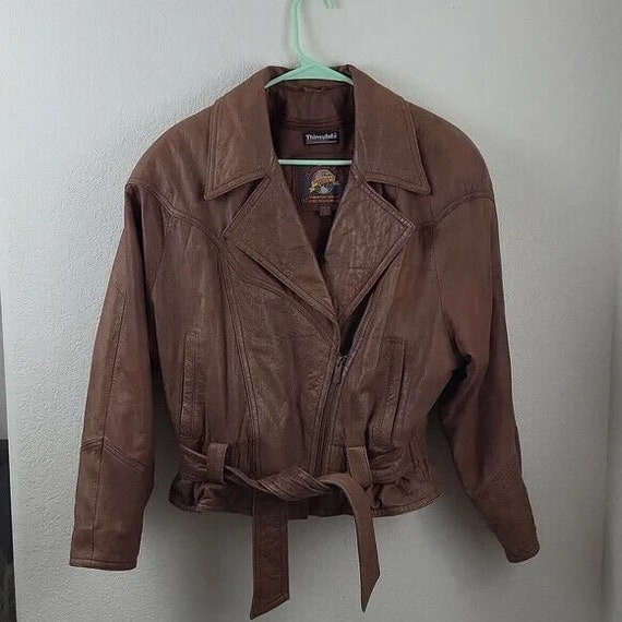 Wilson’s Leather Jacket VTG Cropped 80s Adventure… - image 1