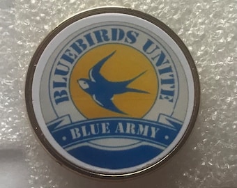 CARDIFF CITY FC blue army/unite pin badge football soccer.new design.