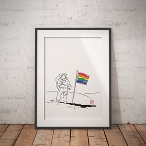 Rainbow Printable Wall Art, Rainbow Flag, Pride Poster, LGBTQ Pride