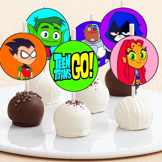 Teen Titans Go Cake Pop Toppers Teen Titans Cake Pops Etsy