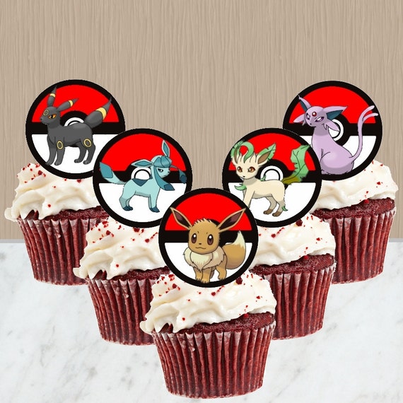 Pokemon Cupcake Toppers Instant Download Pokemon Cupcakes Etsy