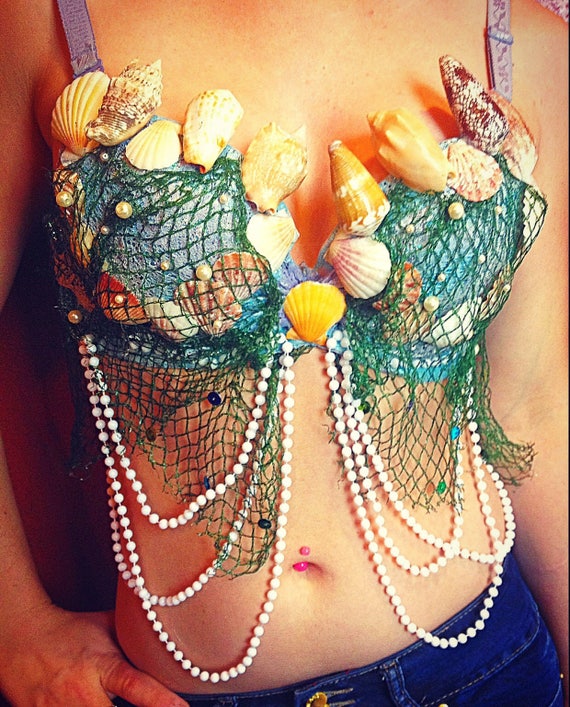 Ariel Shell Bra Painted Resin Bra