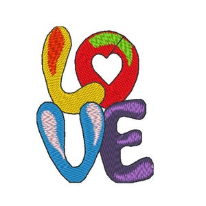 Love Pride Machine Embroidery Design, LGBTQ Pride Flag Embroidery Pattern, Rainbow Flag Love Embroidery Design