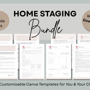 Home Staging Contract, Home Staging Client Agreement, Staging Checklist, Cleaning Checklist, Home Staging Service, Customisable Template