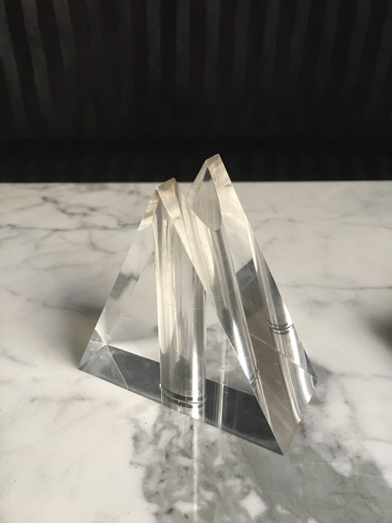 Felice Antonio Botta Single Bud Plexiglass Vase 1970s Etsy