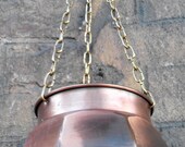 Vintage Hanging Copper Flower Pot Planter Hanging Basket Planter