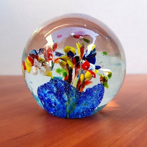 Vintage glass paperweight  Collectible Art Glass