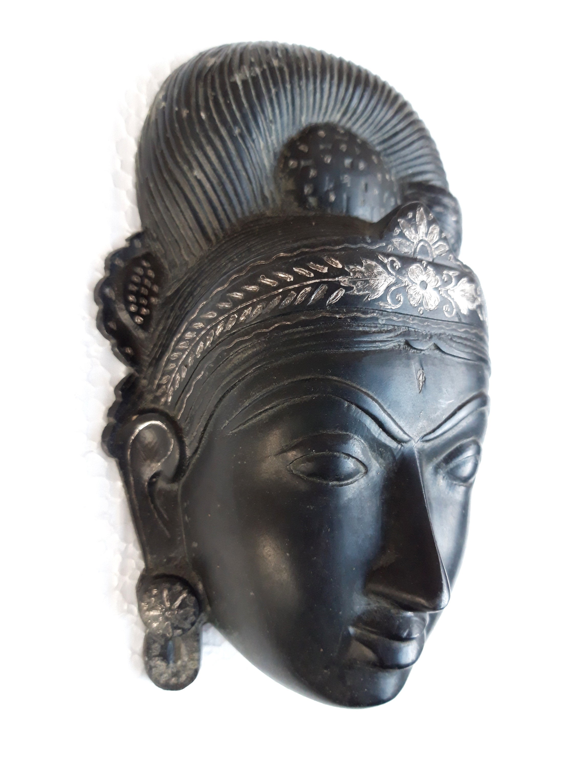 Vintage Buddha Face Mask of Oriental Divinity Wall Hanging Etsy