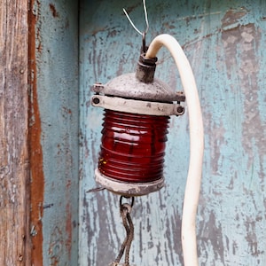 Vintage  Nautical Lantern Navigation Light Signal Lamp Navy Lantern Lamp