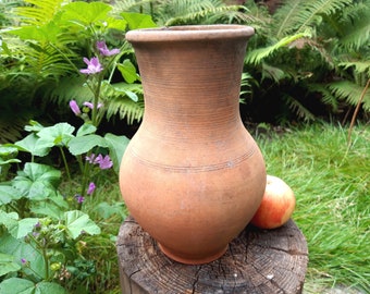 Antique Clay Milk Jug Vessel Terracotta vase