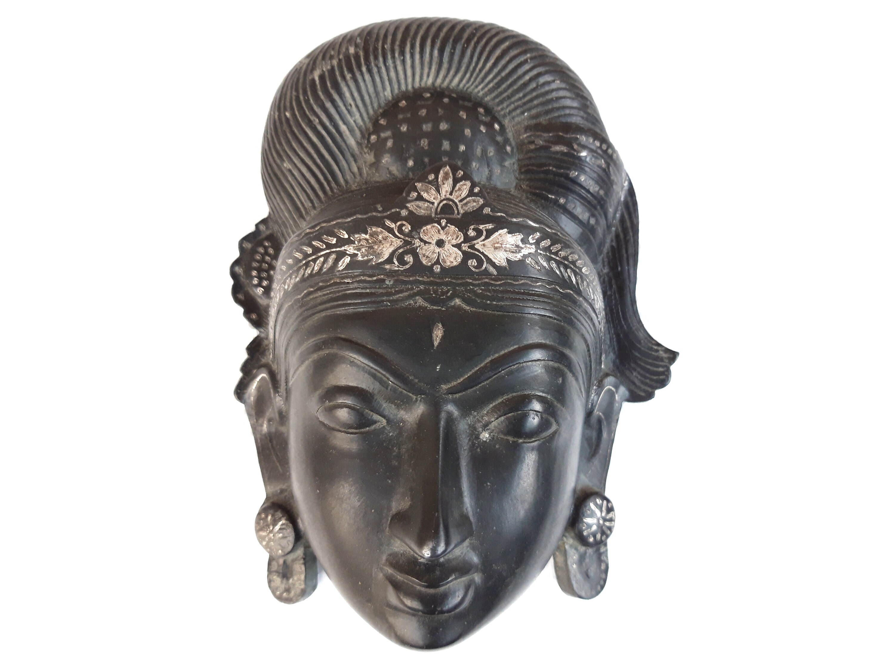 Vintage Buddha Face Mask of Oriental Divinity Wall Hanging Etsy