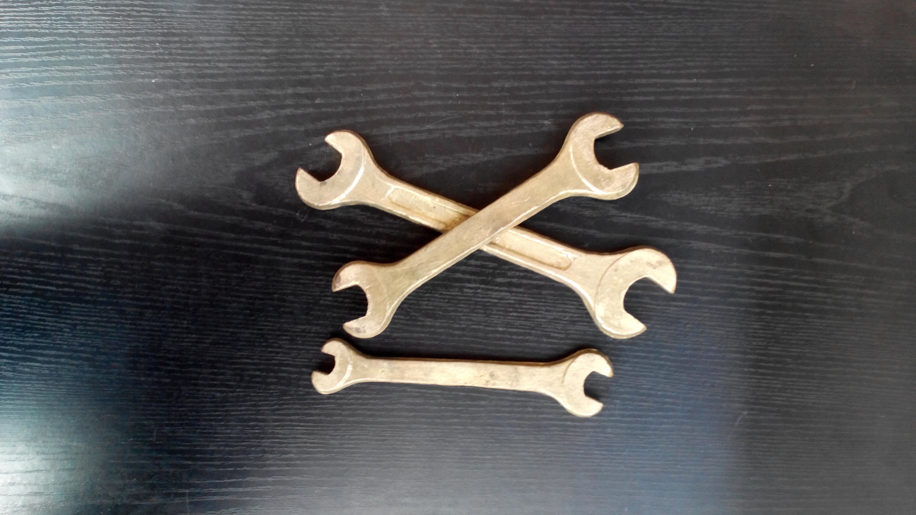 Antique Non Sparking Bronze Brass Wrench Set of 3 Spanner Etsy