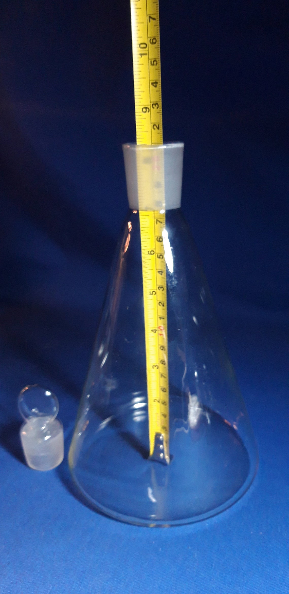 Large erlenmeyer flask 1L Vintage chemistry laboratory flask Etsy