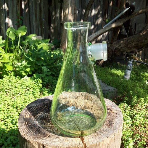 Vintage Apothecary Green Glass Bottle Chemistry Laboratory Etsy