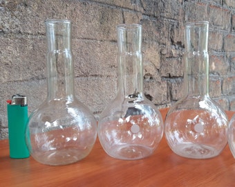 ビンテージ貴重品TYSTON 5000ml 丸底フラスコ 理化学ガラス昭和期完品